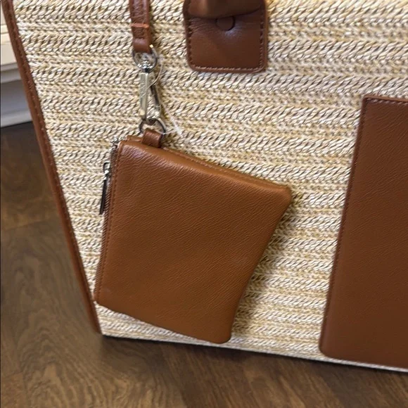 BCBG Large Brown and Tan Tote Bag - Picture 4 of 7